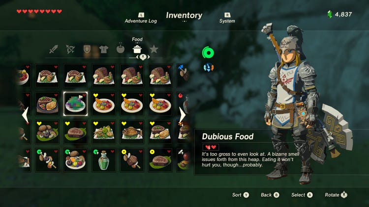 recipes breath of the wild