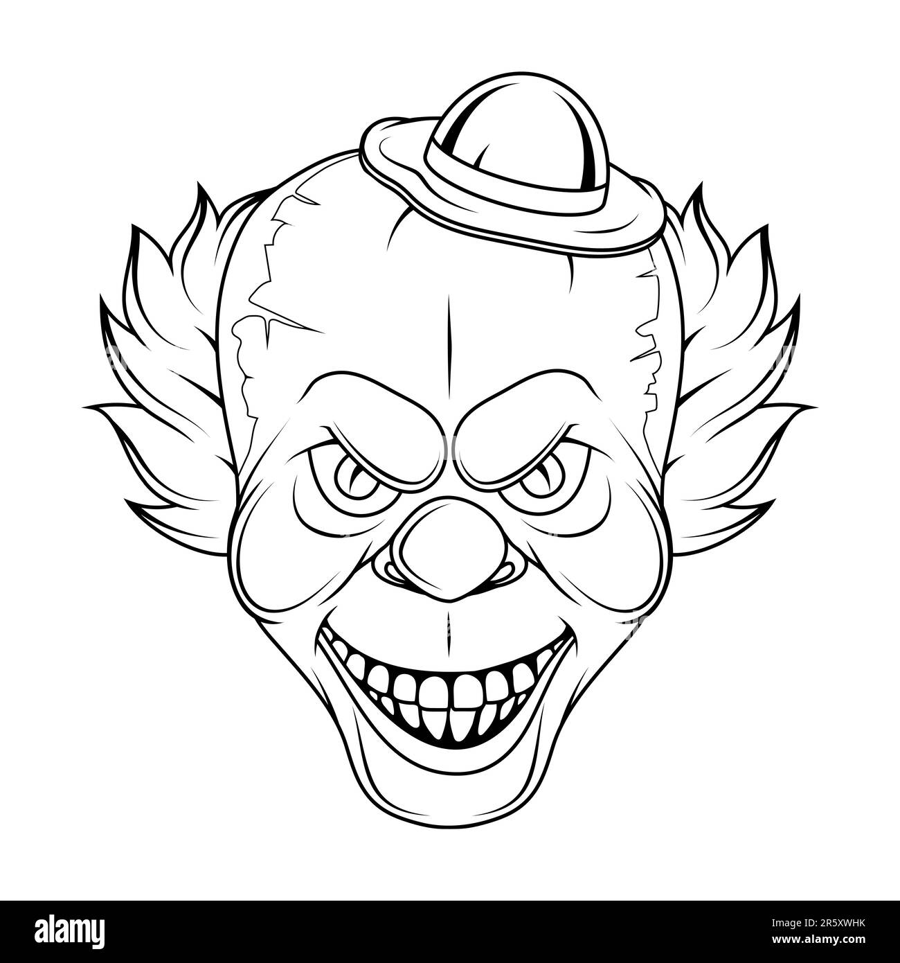 drawings of evil clowns