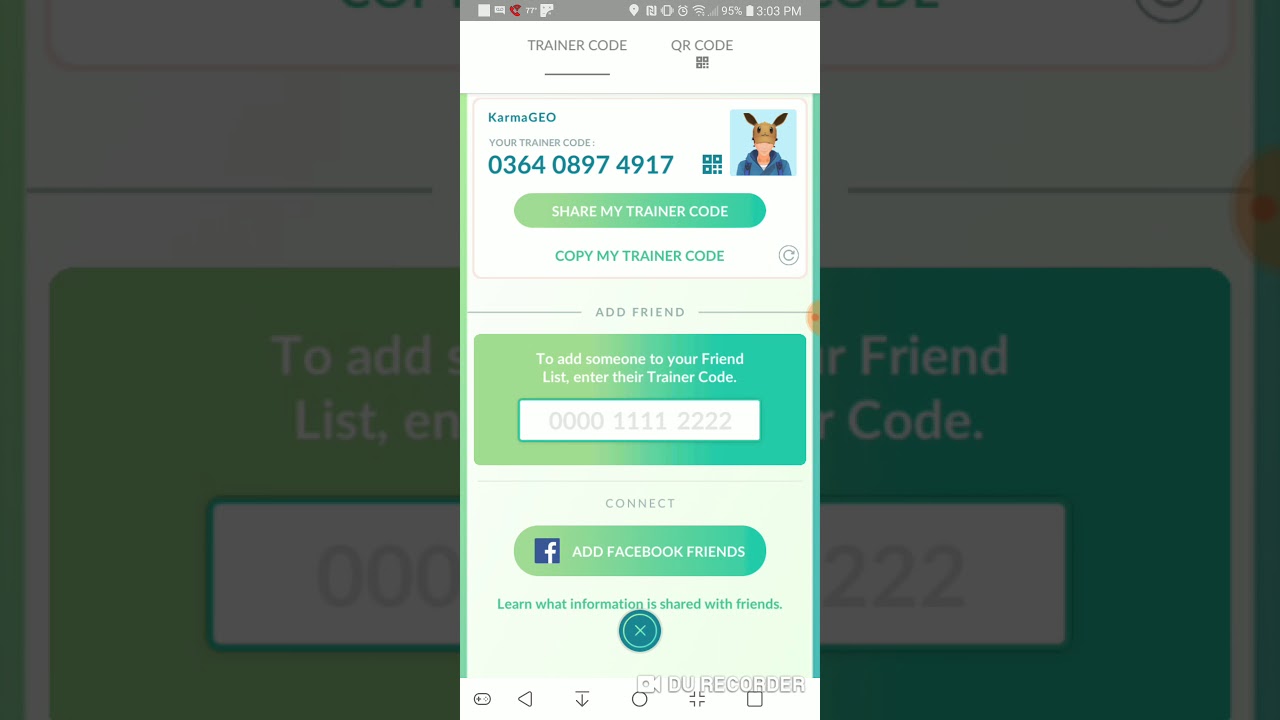 pokémongo friend codes