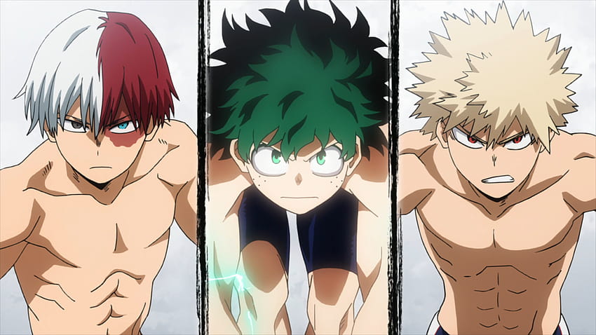 deku shirtless