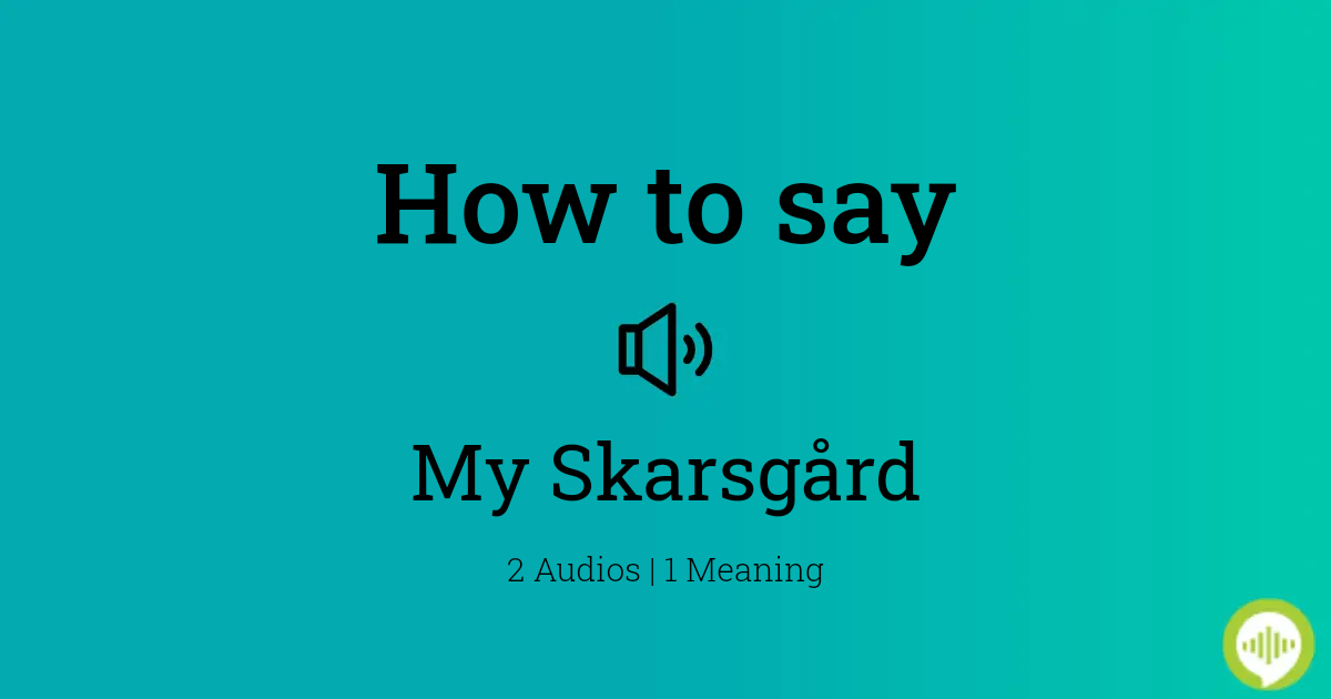 skarsgard pronunciation