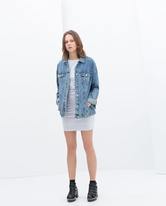 zara oversized denim jacket