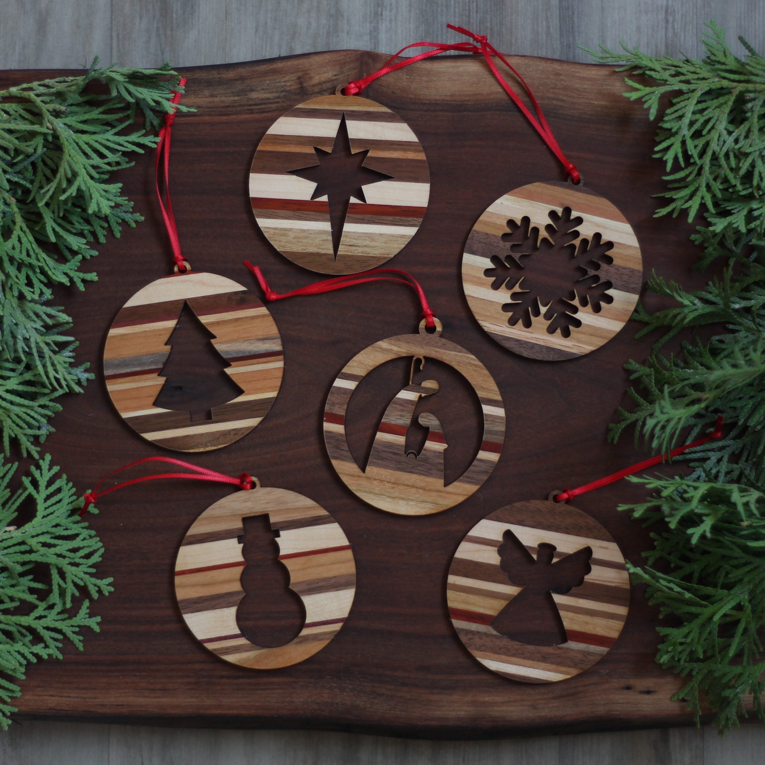 wooden xmas ornaments