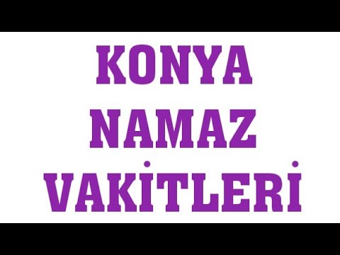 konya namaz vakti