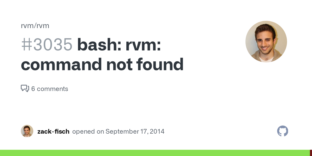 command not found rvm