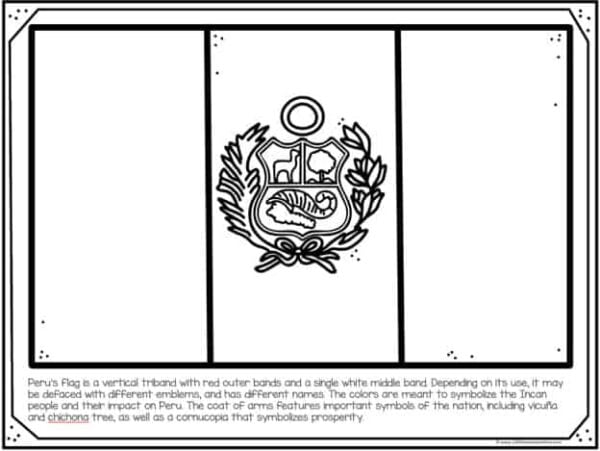 peru flag coloring page