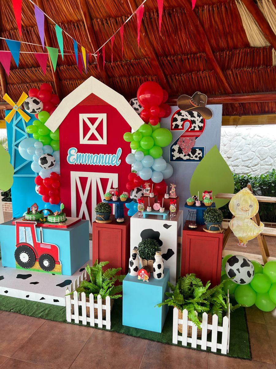 decoracion fiesta tematica granja