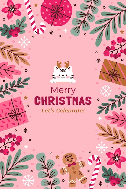 pink xmas wallpaper