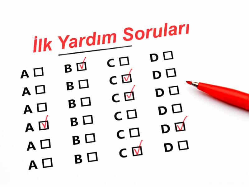 ilk yardım soruları ve cevapları pdf