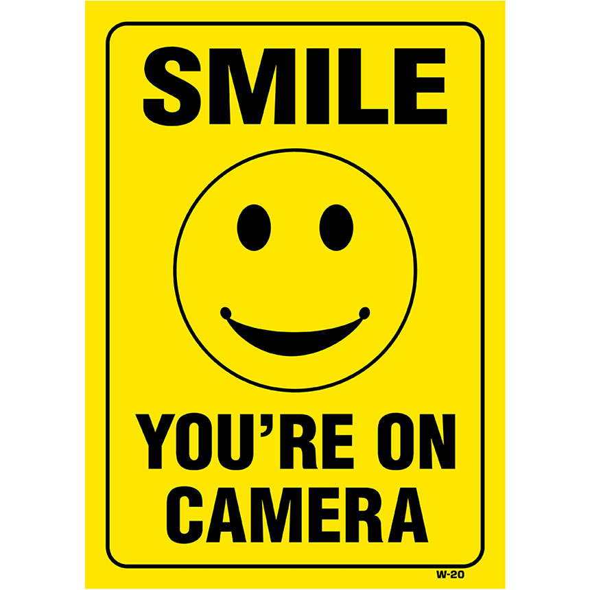 smile your on-camera signs