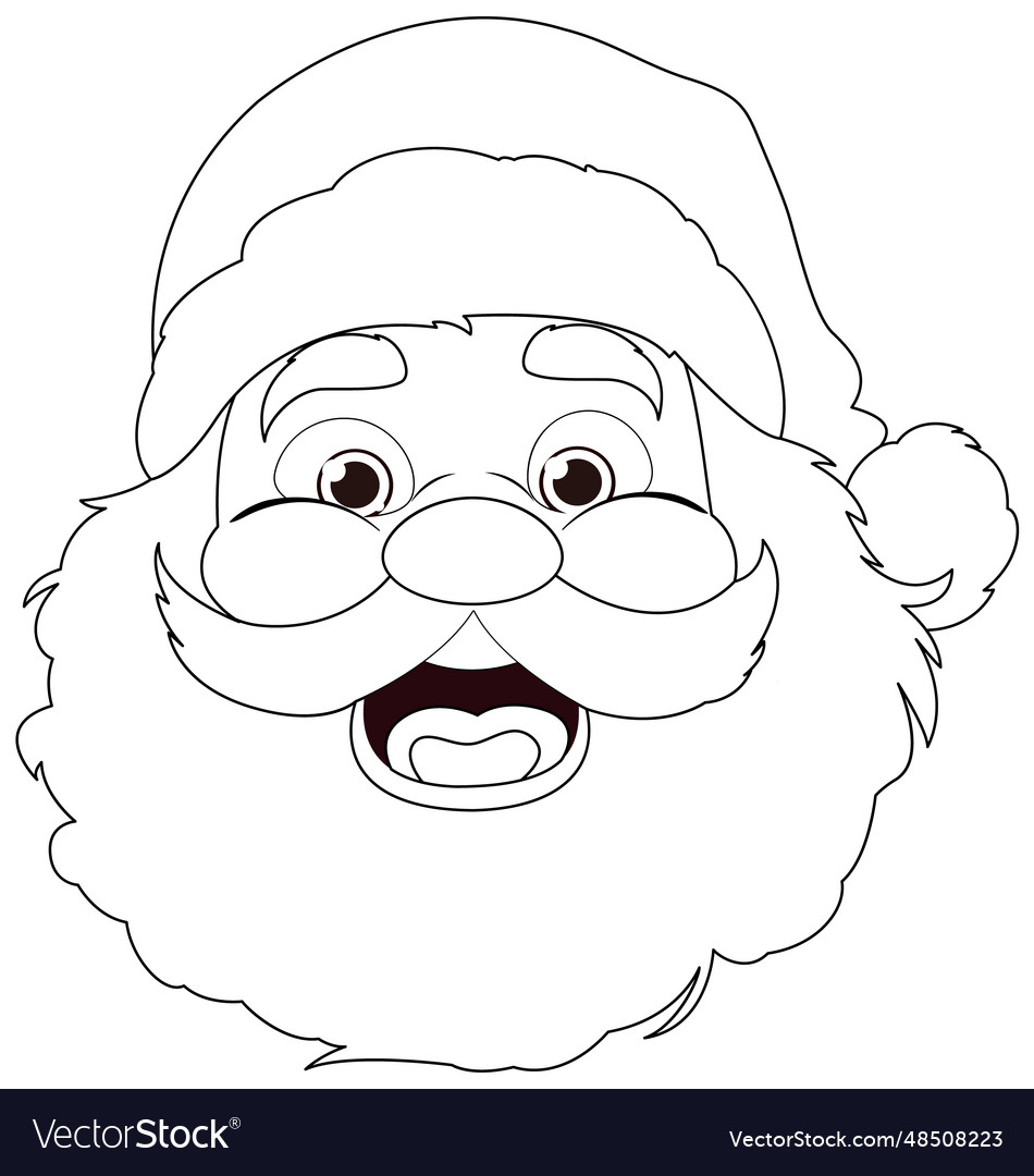 santa claus face outline