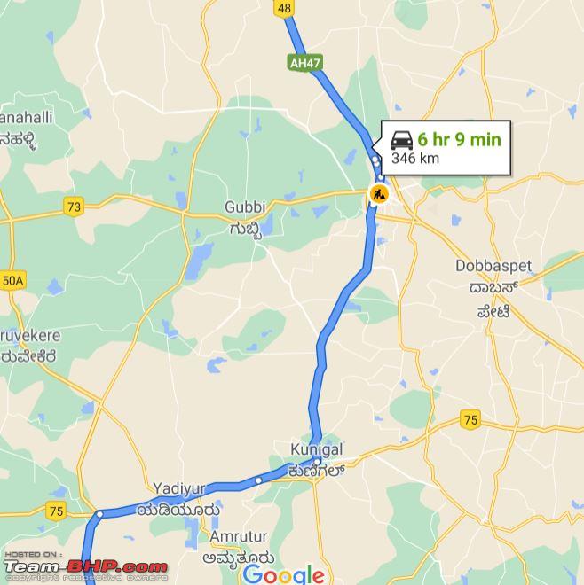 kr pete to mysore distance