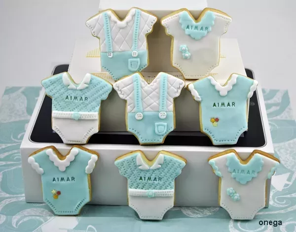 galletas decoradas con fondant para baby shower