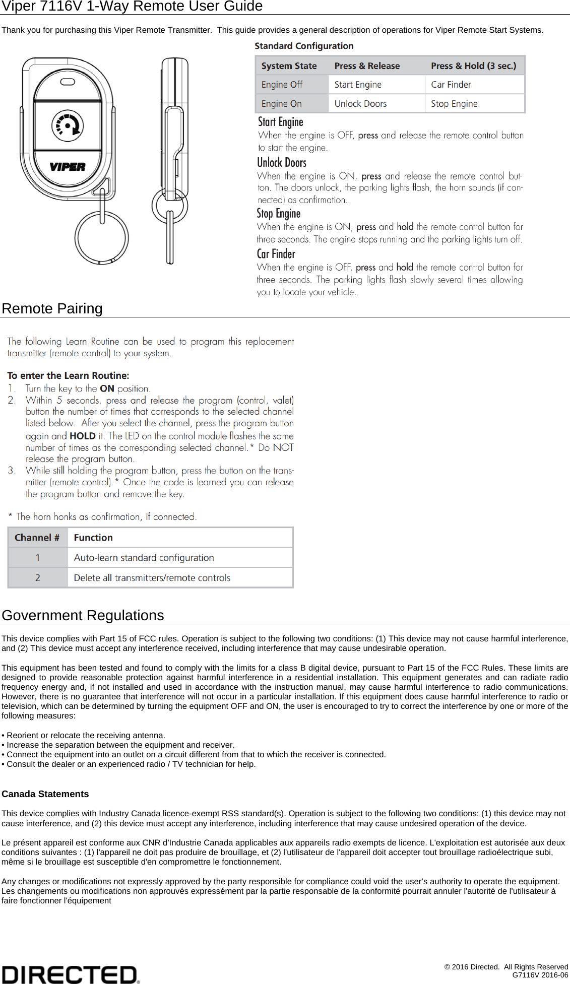 viper remote start manual