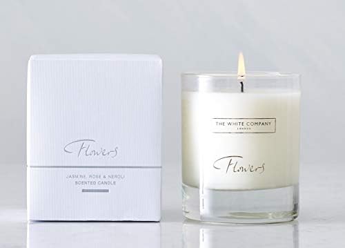 white company flowers signature candle