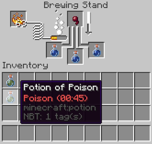 minecraft poison potion recipe