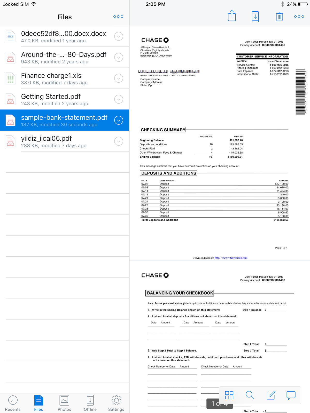 how to edit bank statement pdf