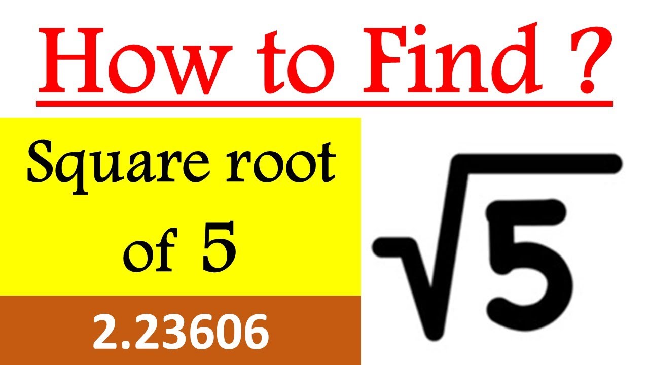 square root of 5