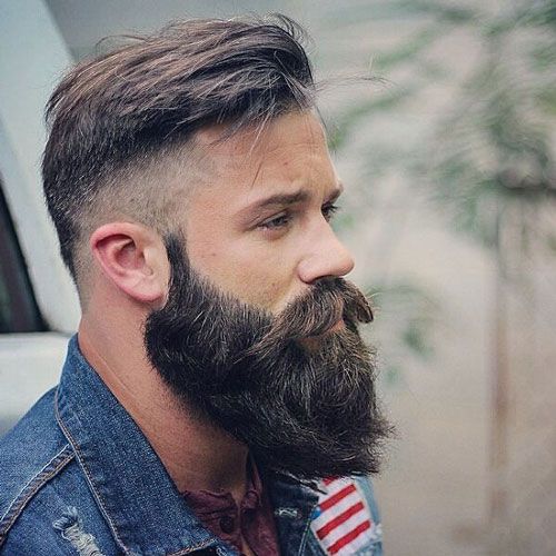 short hair with beard