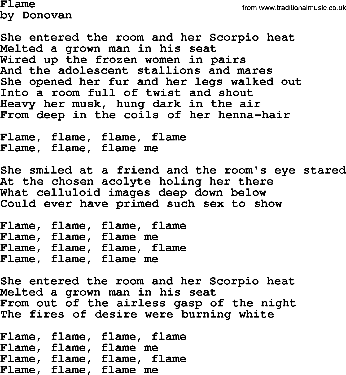 flame lyrics