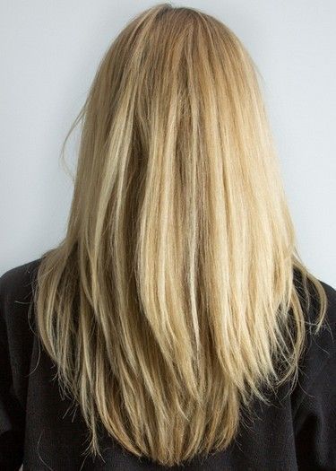 long layered hair straightened