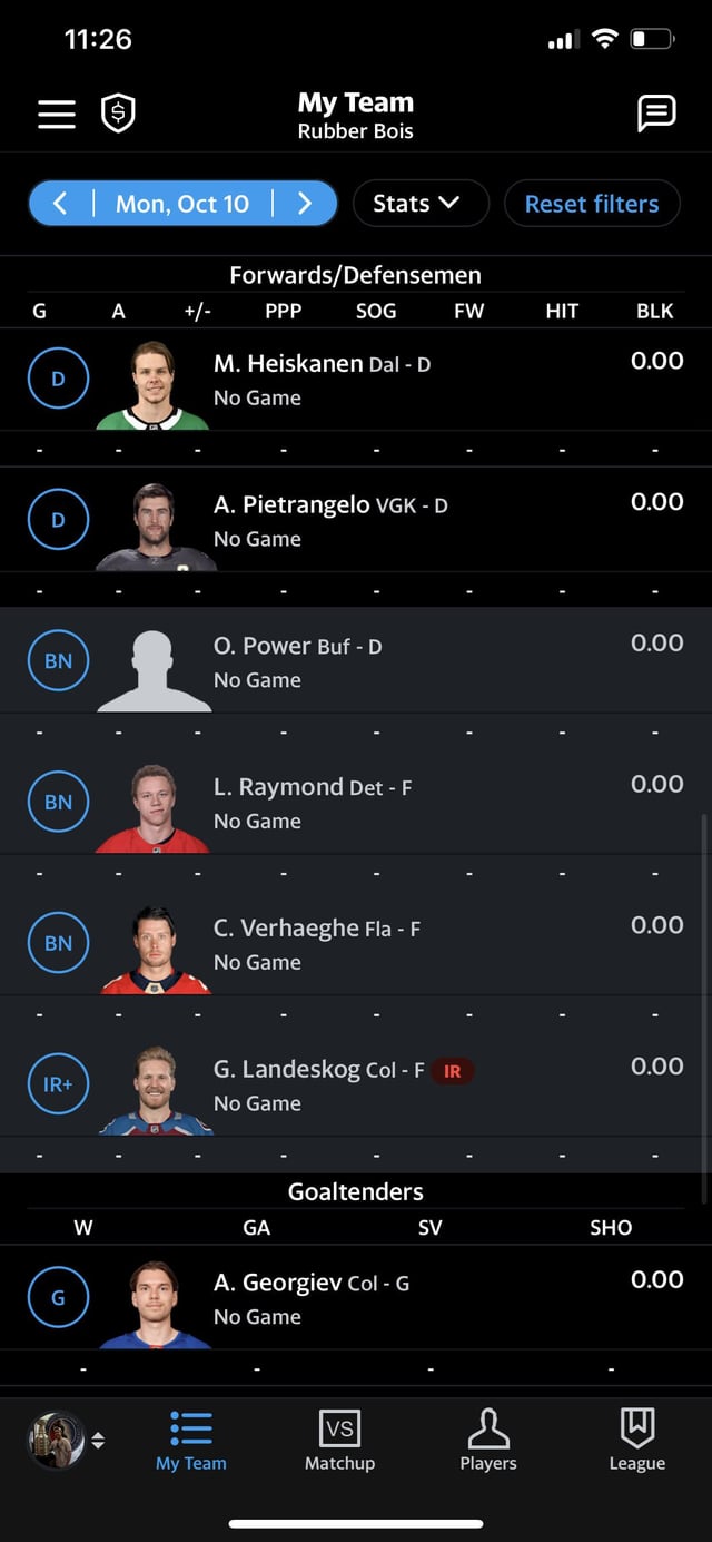 awesome fantasy hockey team names