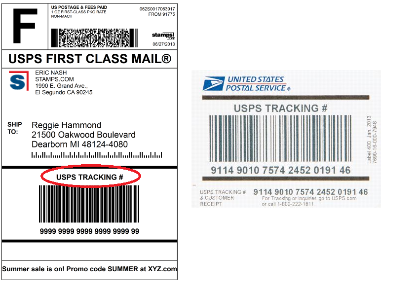 usps tracking number track