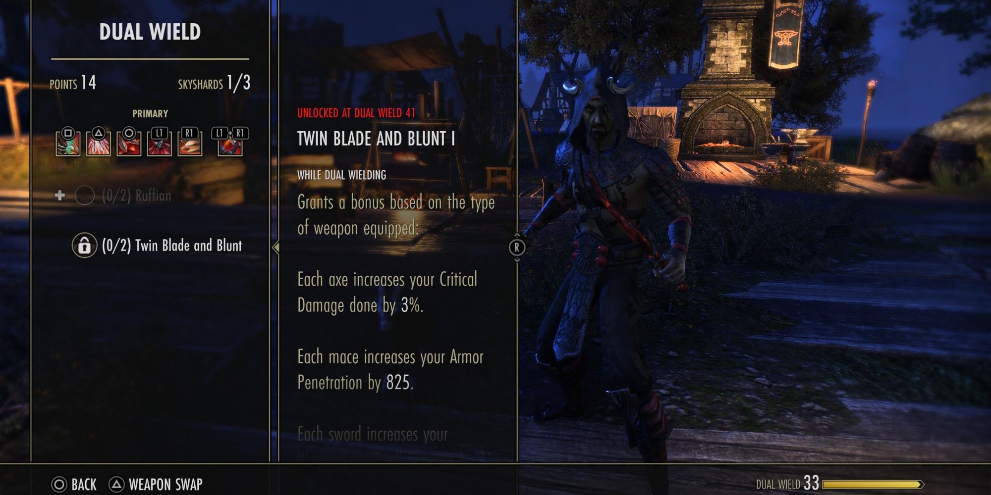 elder scrolls online weapon skills