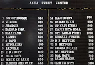 asha sweets price list