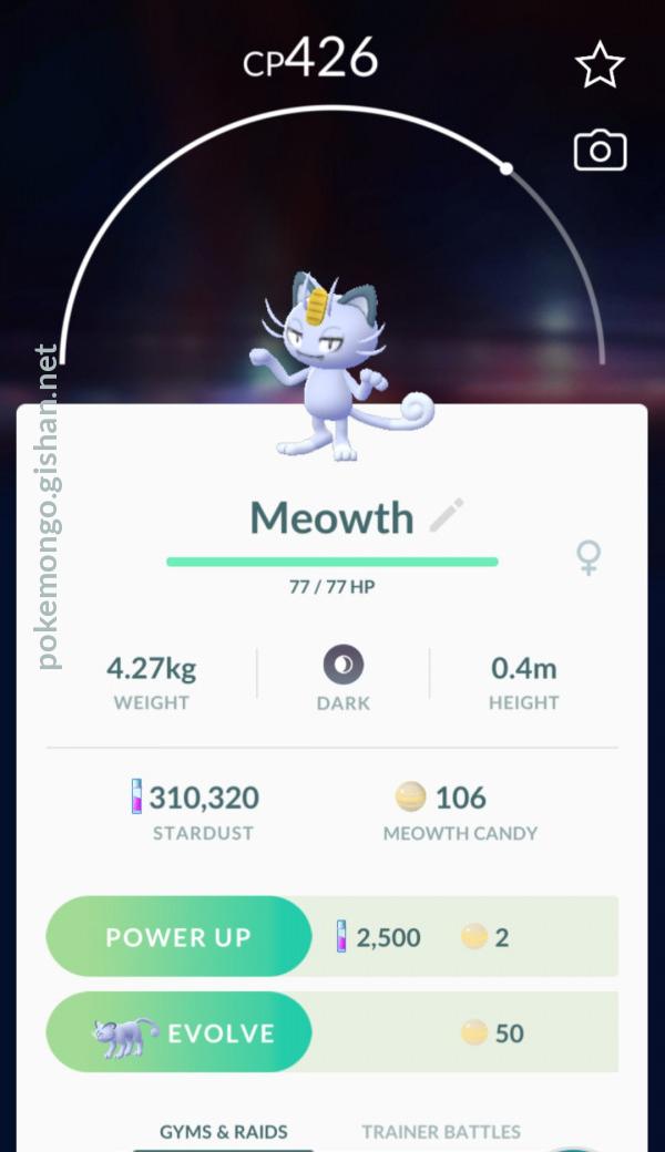 alolan meowth pokemon go