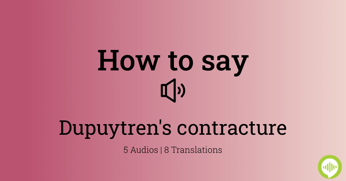 dupuytren pronunciation