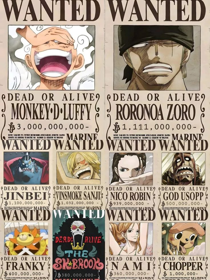 one piece bounties