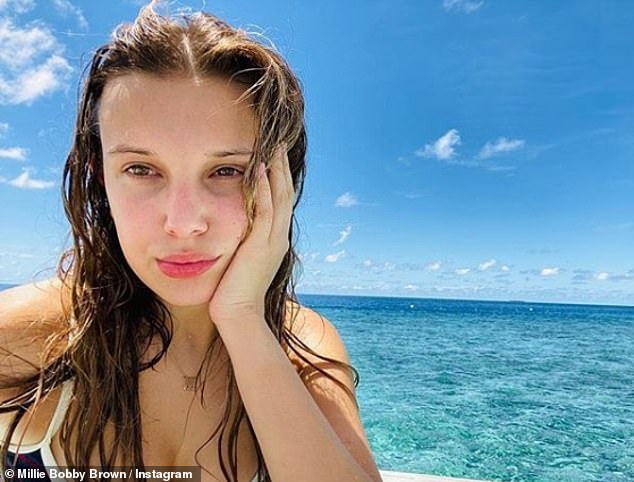 millie bobby brown beach