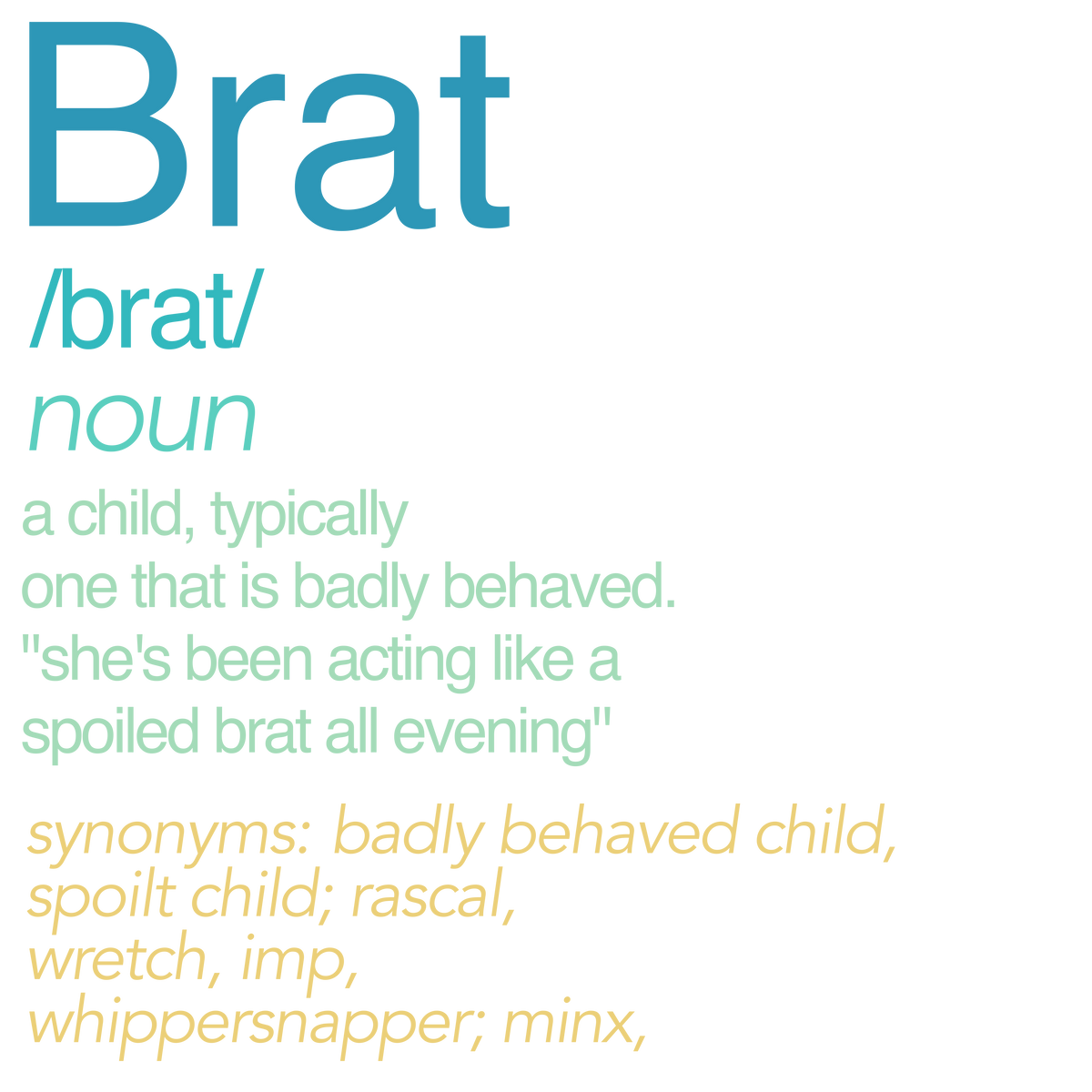 what does brat mean in slang