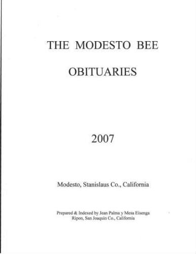 modesto bee obituaries