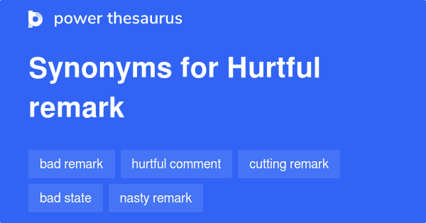 hurtful thesaurus