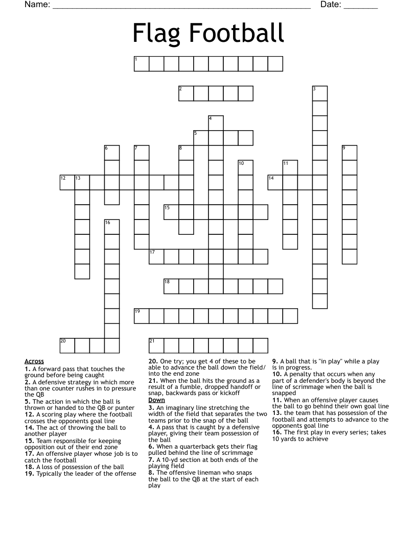 football offenses count crossword