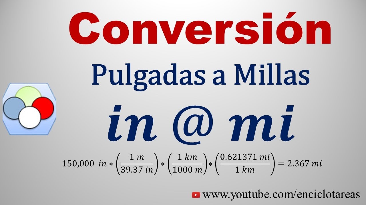 millas a pulgadas