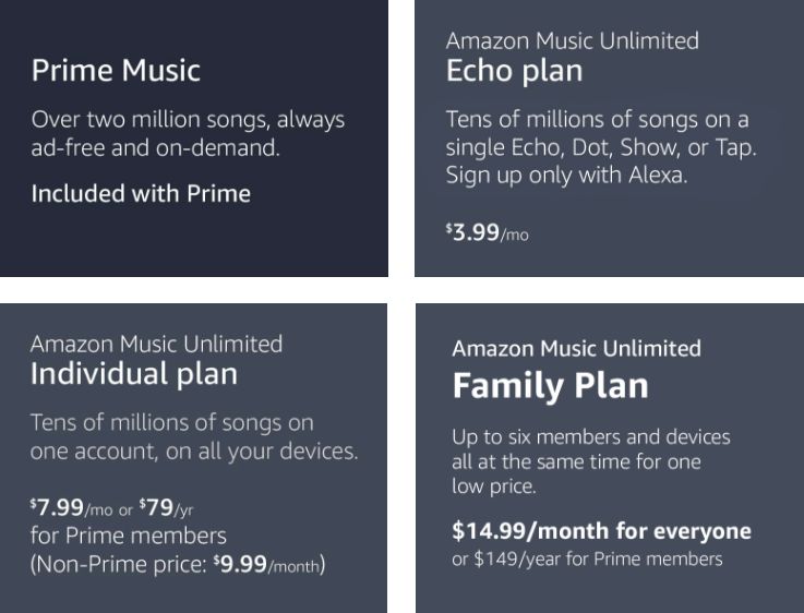 amazon music plan echo