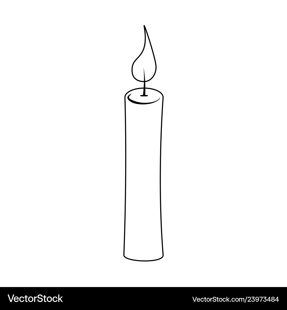 candle outline