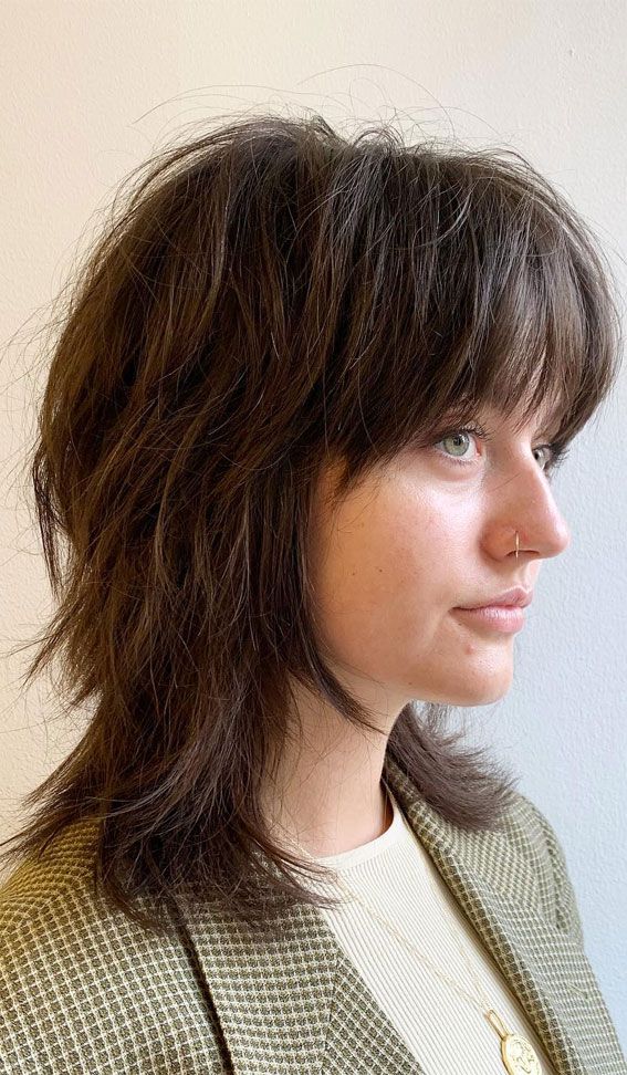 shoulder length shaggy hairstyles