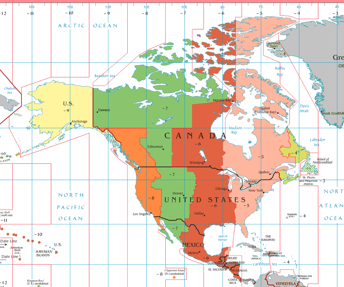 pacific time zone gmt