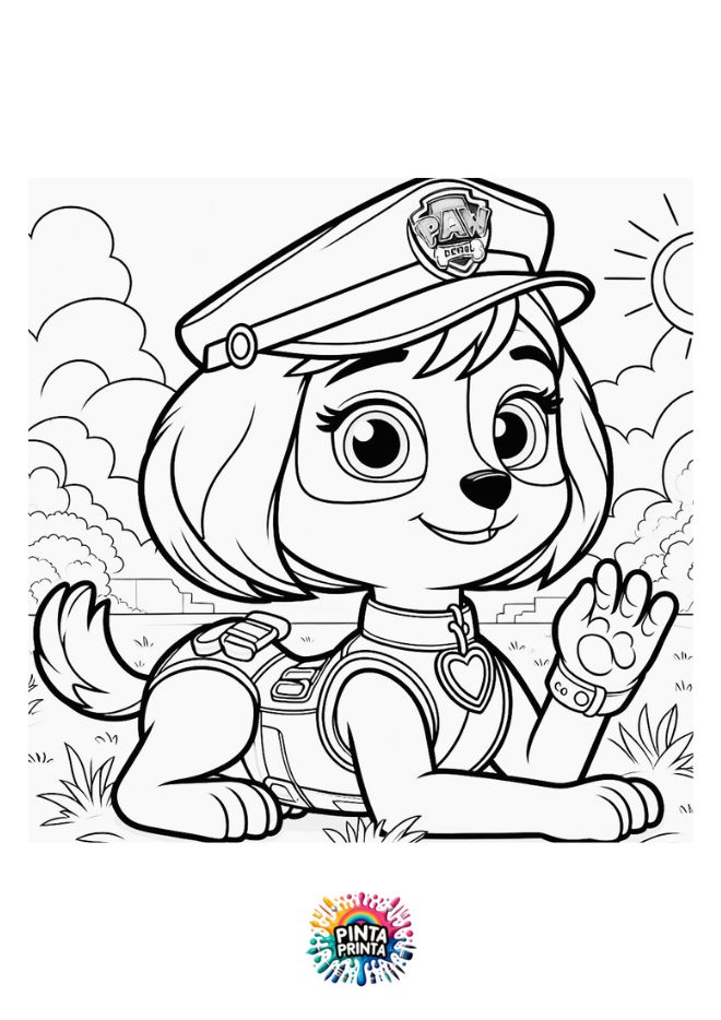 dibujo de paw patrol