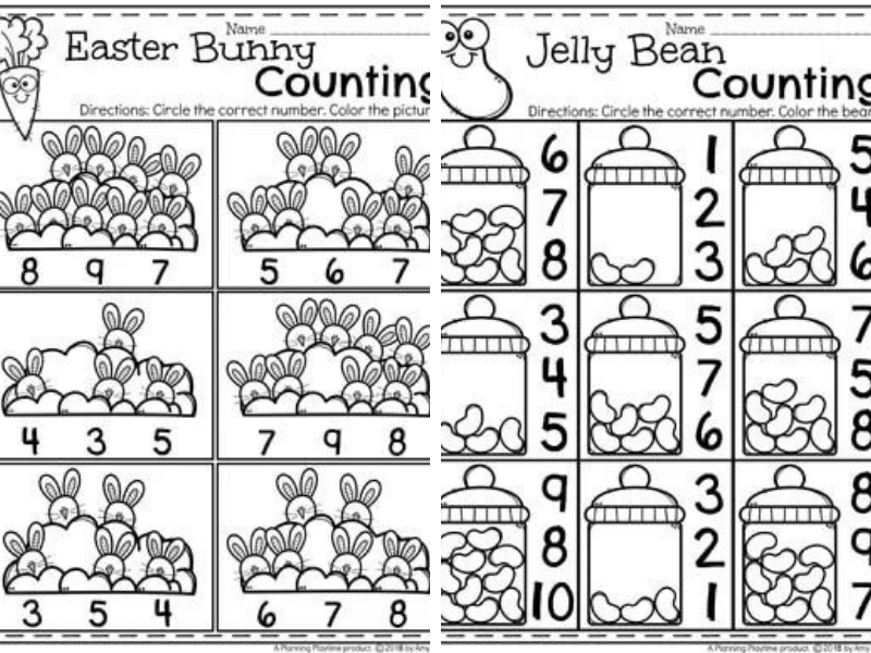 easter worksheet kindergarten