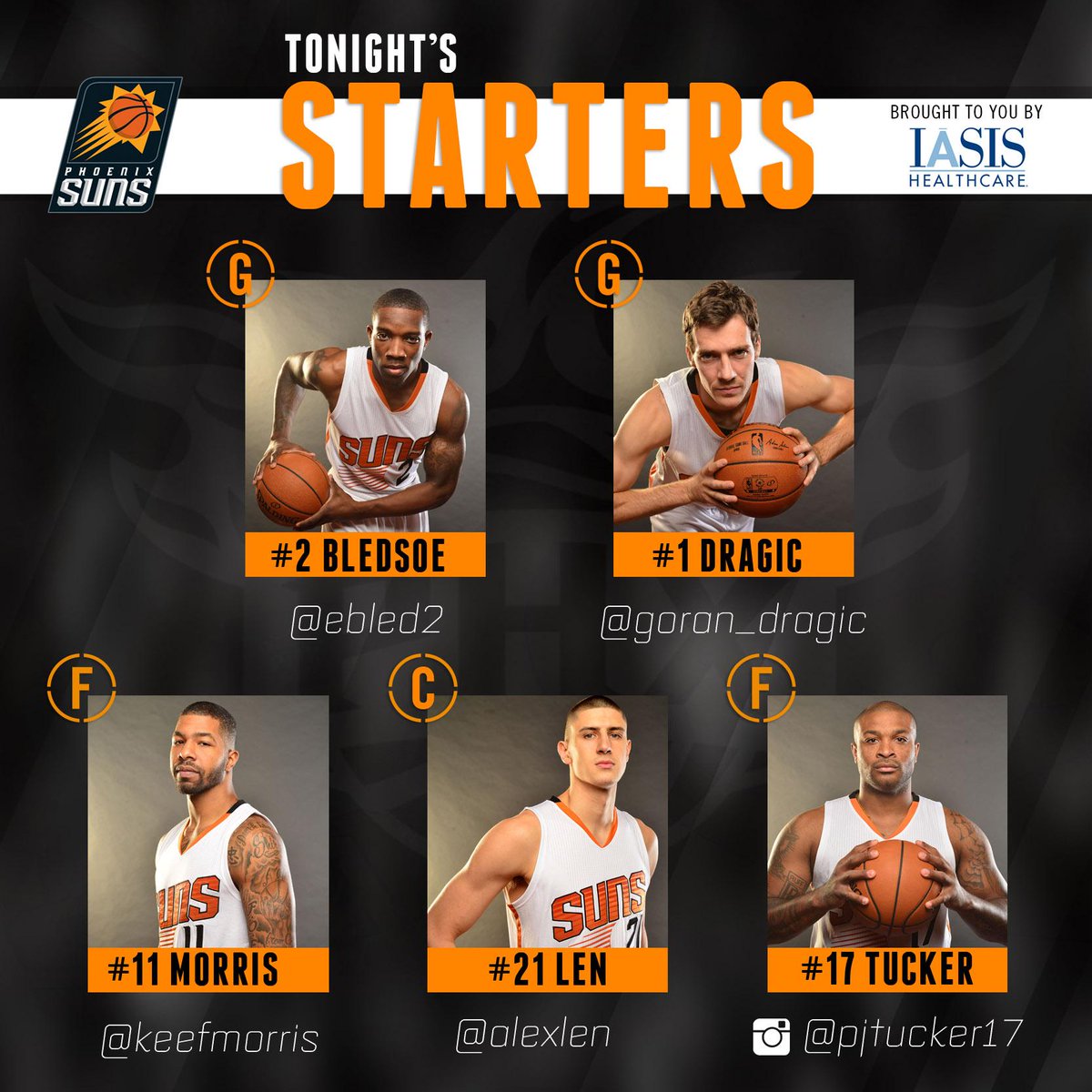 suns starting 5