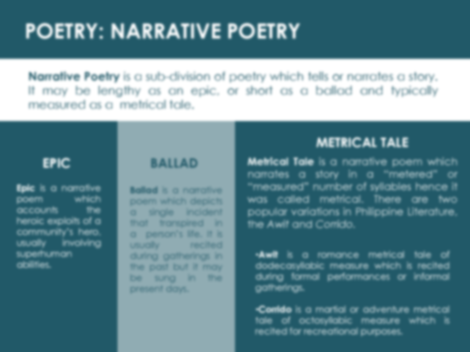 divisions of literature prose and poetry