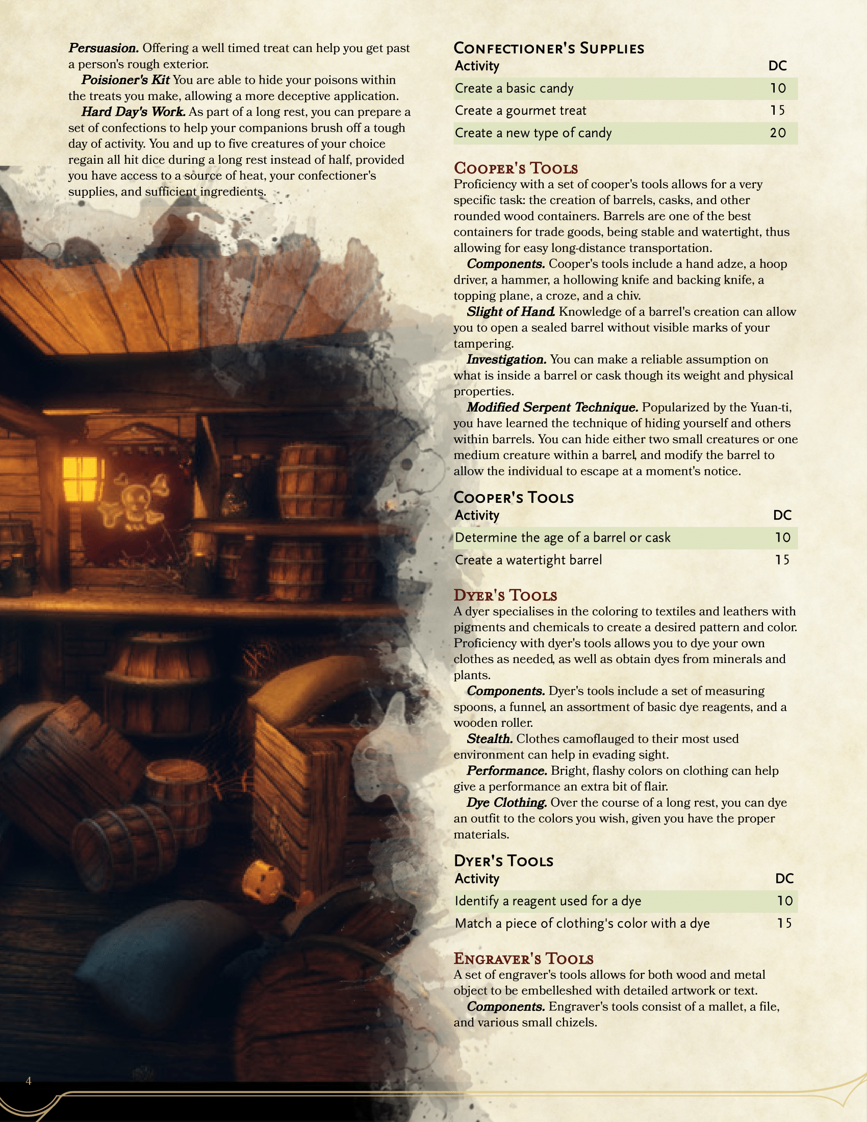 artisans tools 5e