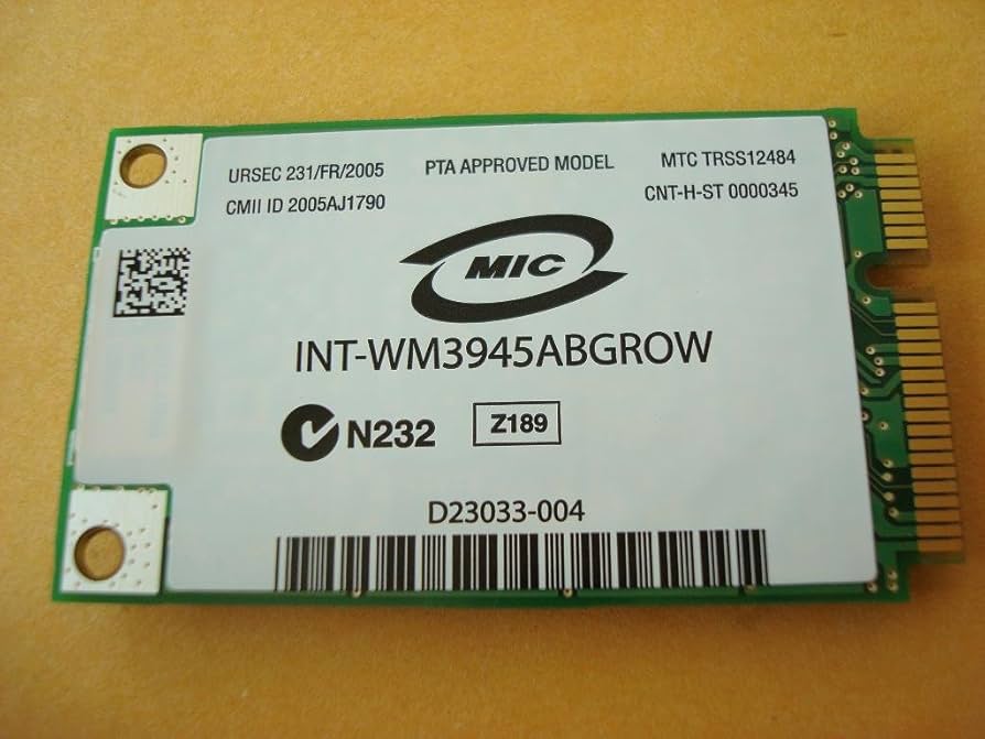 intel 3945abg windows 7