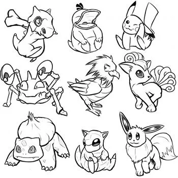 dibujos para colorear de pokémon go