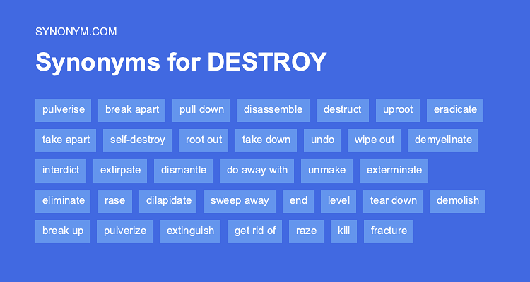 synonyms destroyed